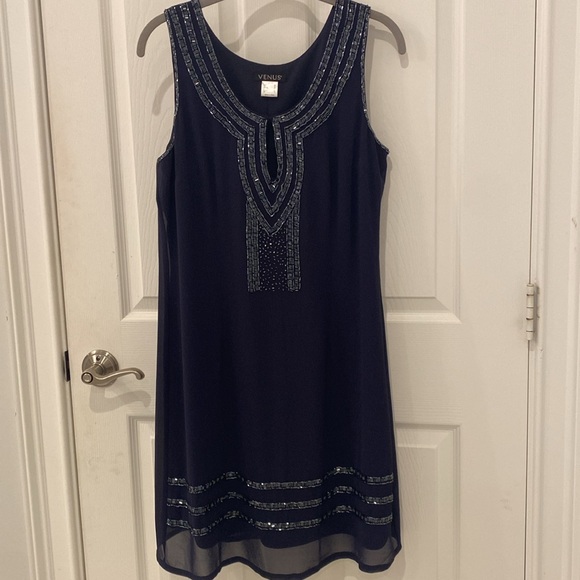 NWOT Venus beaded party cocktail dress. 6 - Picture 3 of 13